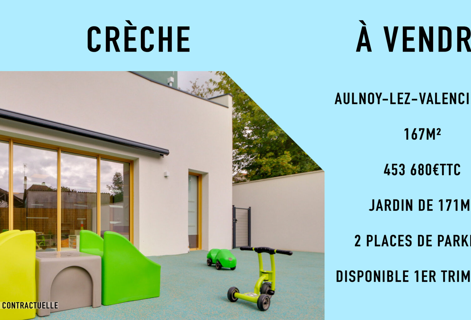 VENTE LOCAL POUR CRÈCHE OU PROFESSION LIBÉRALE AULNOY-LEZ-VALENCIENNES (59) — photo 1