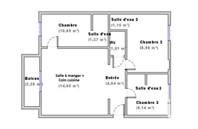 vente appartement 183 000 € à proximité de Genas (69740)