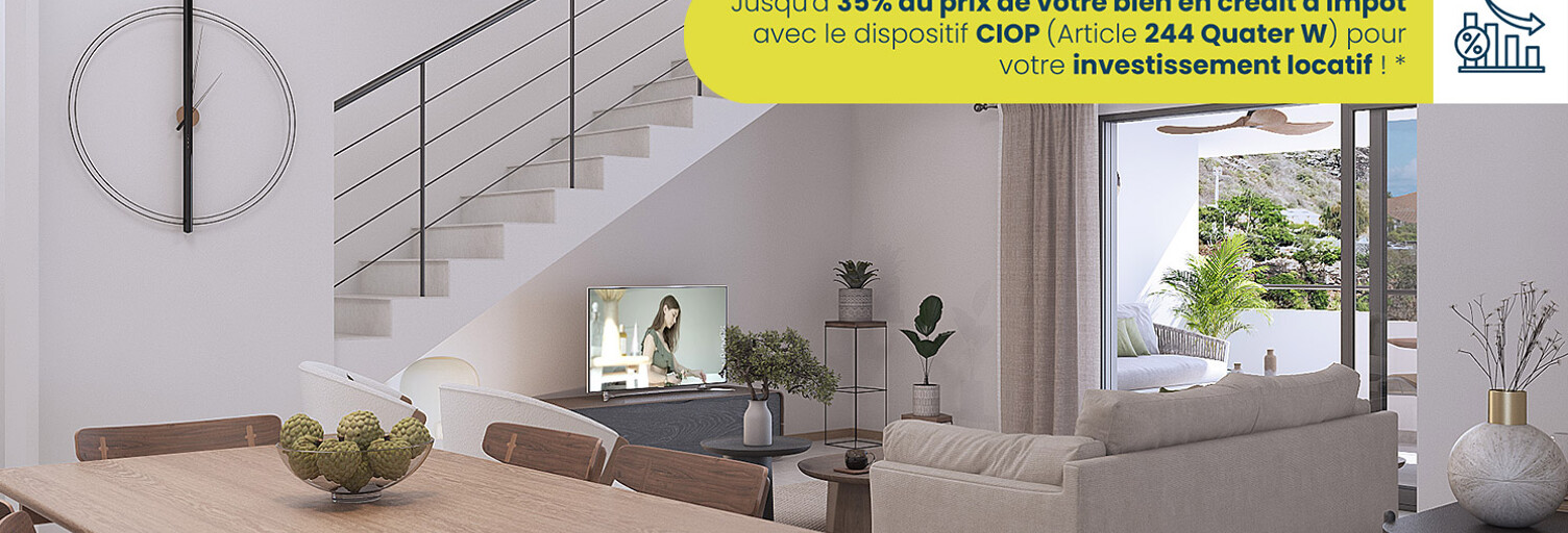 Appartement neuf T3, T4 Pièce 60 à 75 m² à vendre à Saint-Denis (97400)