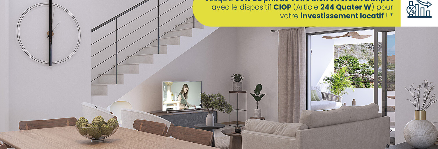 Appartement neuf T3, T4 Pièce 60 à 75 m² à vendre à Saint-Denis (97400)