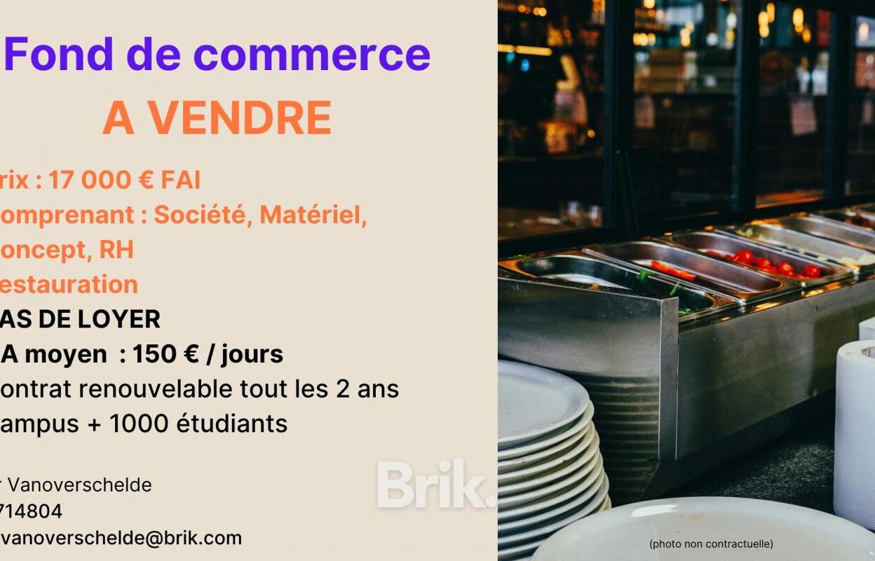 commerce  pièces 12 m2 à vendre à Lille (59000)