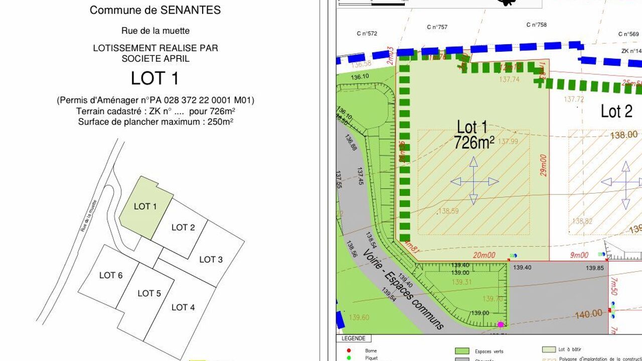 terrain 727 m2 à construire à Épernon (28230)