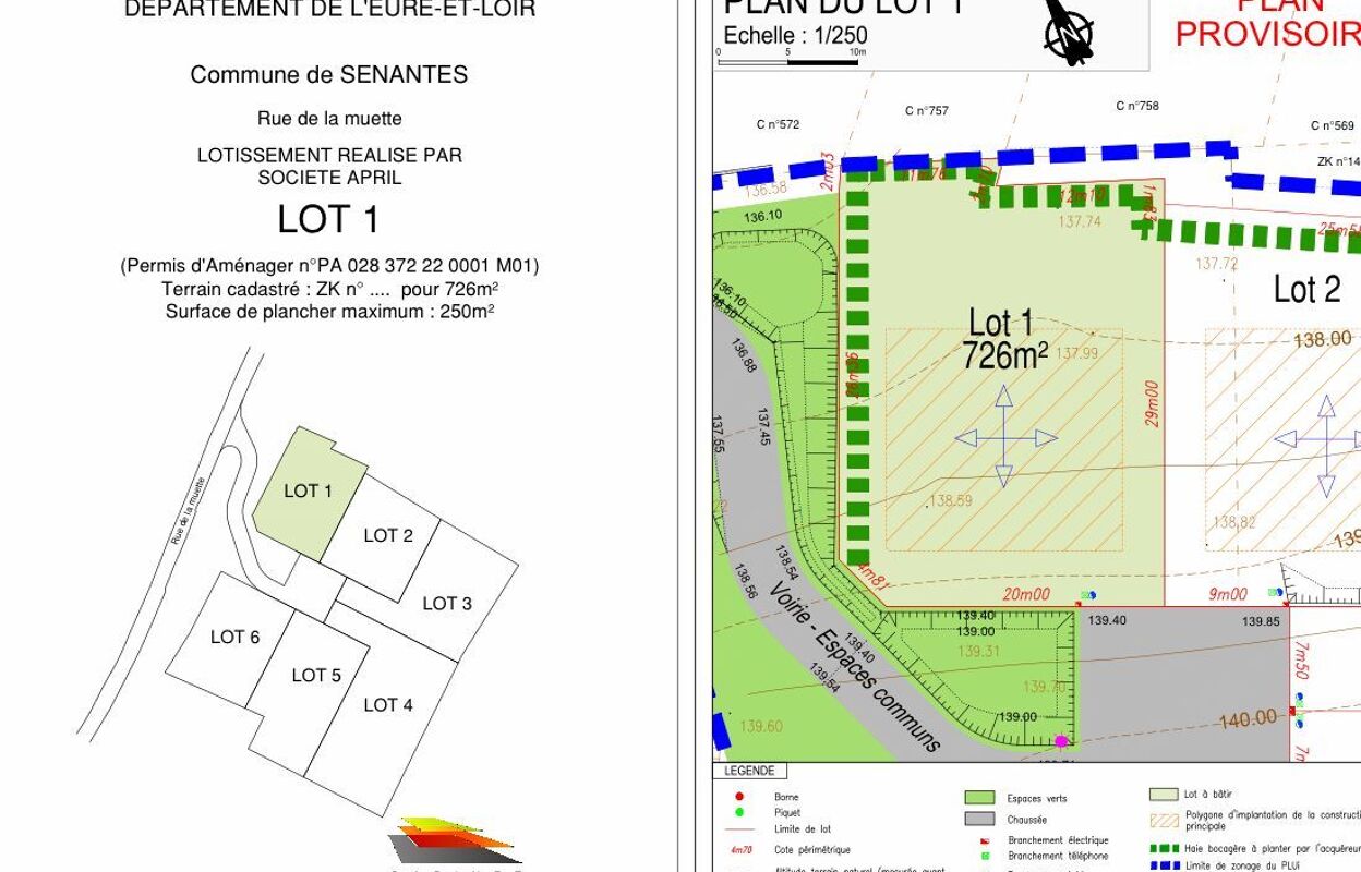 terrain 727 m2 à construire à Épernon (28230)