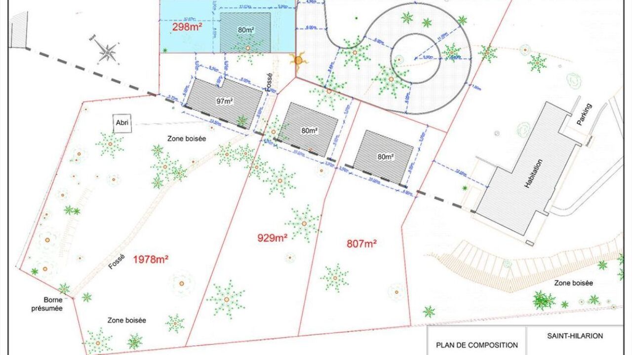 terrain 298 m2 à construire à Saint-Hilarion (78125)