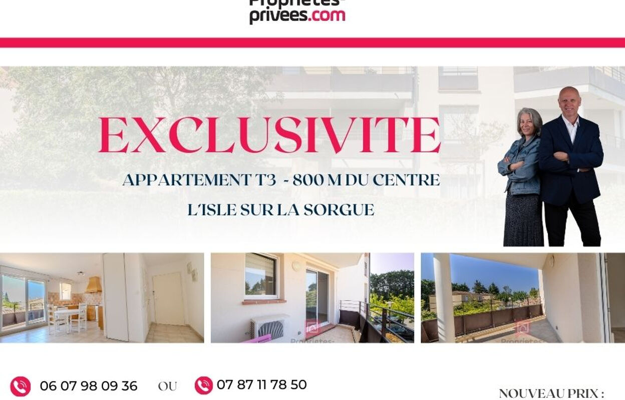 appartement 3 pièces 54 m2 à vendre à L'Isle-sur-la-Sorgue (84800)