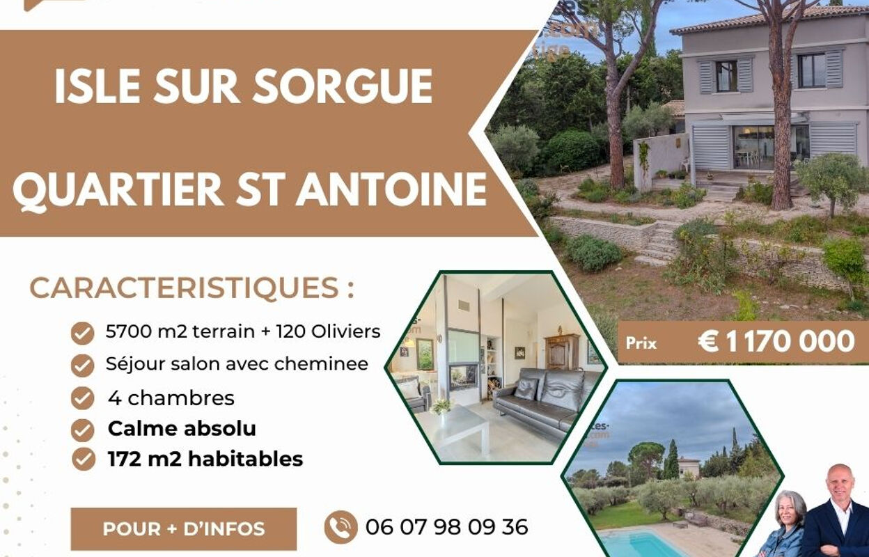 maison 6 pièces 172 m2 à vendre à L'Isle-sur-la-Sorgue (84800)