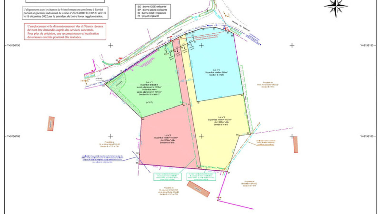 terrain  pièces 1100 m2 à vendre à Montbrison (42600)