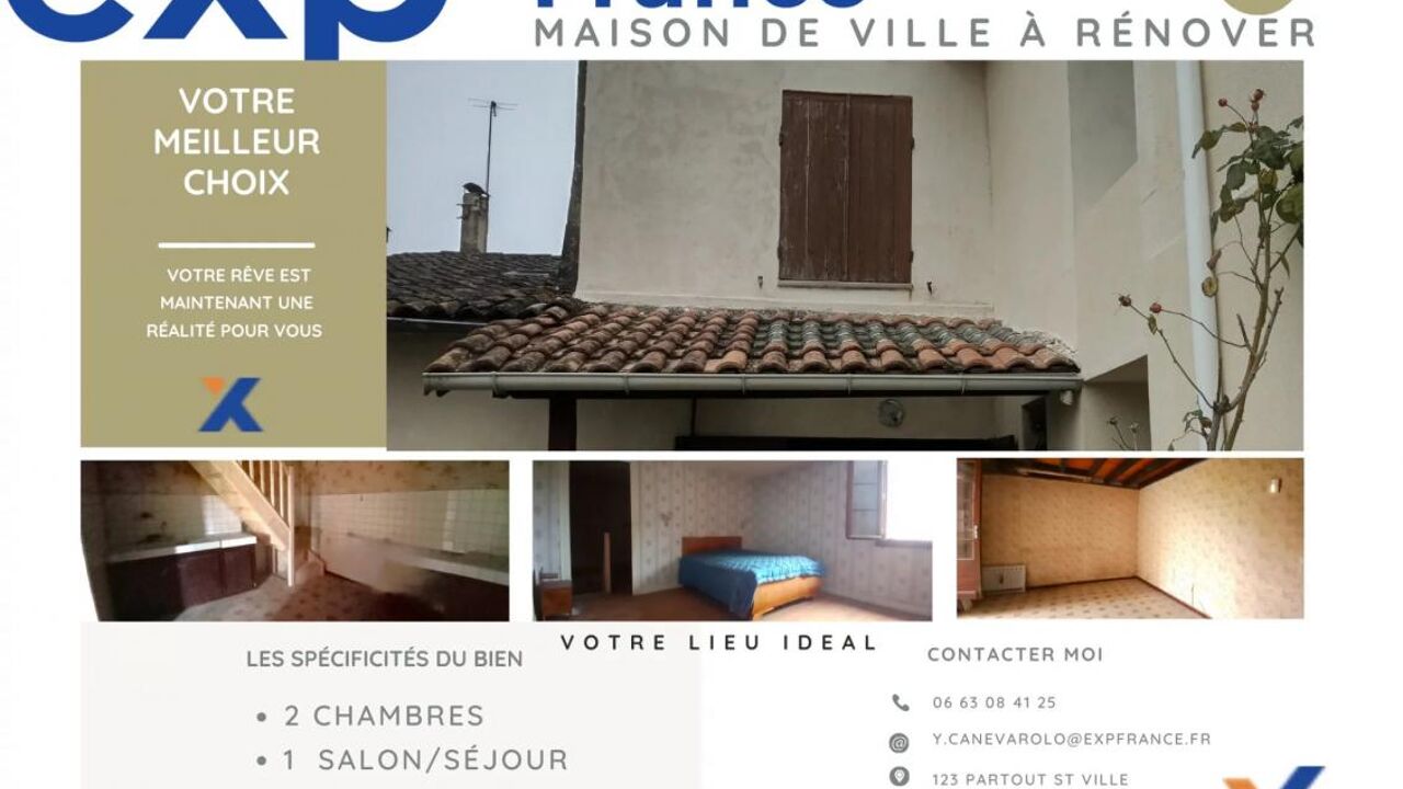 maison 3 pièces 66 m2 à vendre à La Sauve (33670)