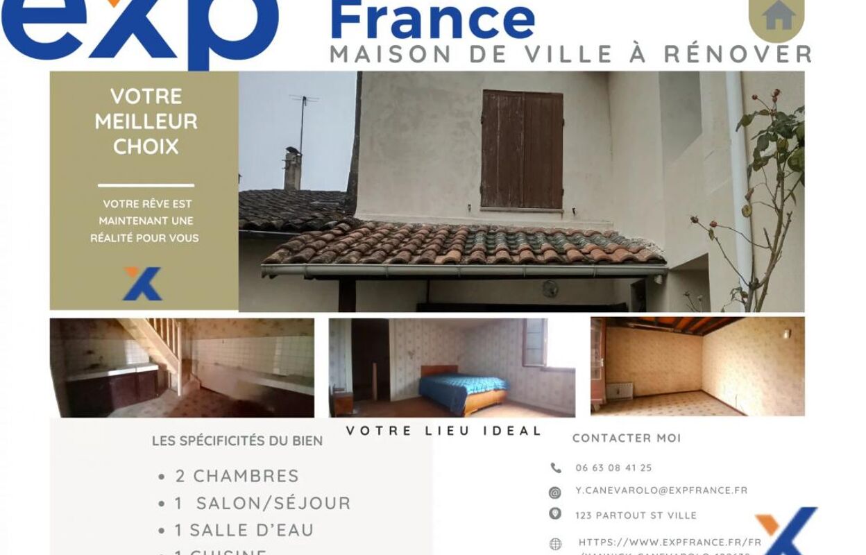 maison 3 pièces 66 m2 à vendre à La Sauve (33670)