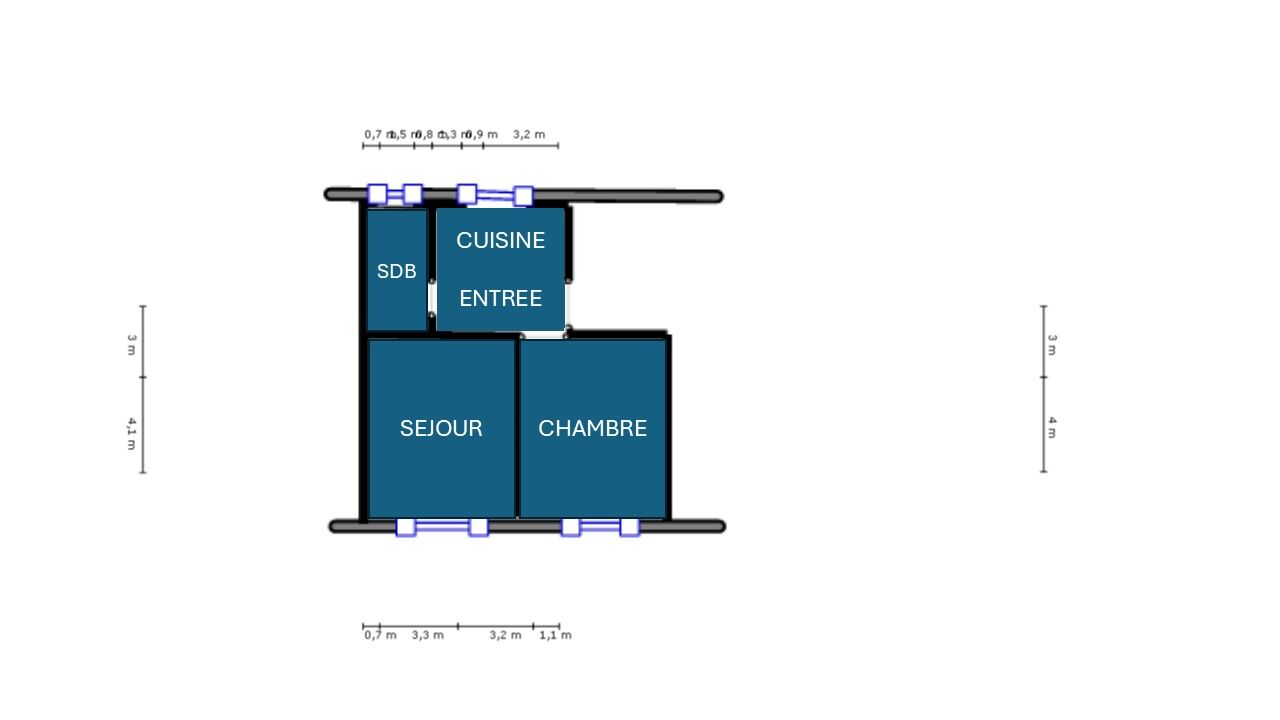 appartement 2 pièces 34 m2 à vendre à Paris 20 (75020)