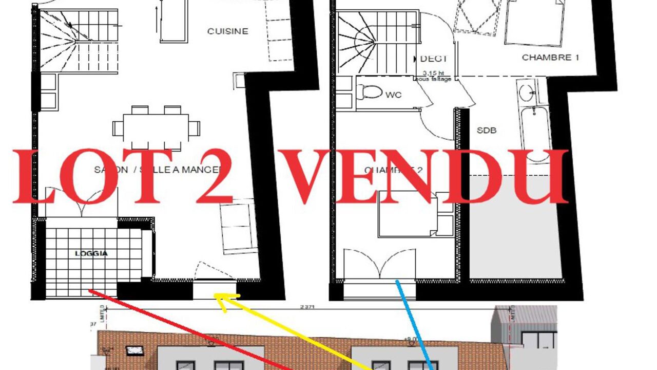 appartement 3 pièces 79 m2 à vendre à La Tour-de-Salvagny (69890)