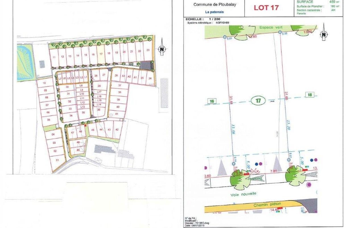 terrain  pièces 469 m2 à vendre à Ploubalay (22650)