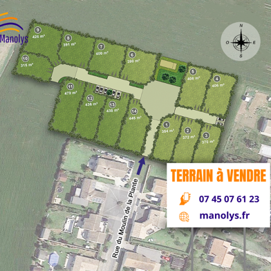 Terrain 443 m²