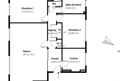 vente appartement 310 000 € à proximité de Le Chesnay (78150)