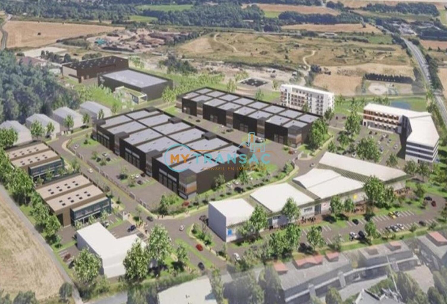 My Transac, vous propose à la location sur la commune de Chalifert, plusieurs cellules, au minimum de 328 m² jusqu'à 1 813m² — photo 1