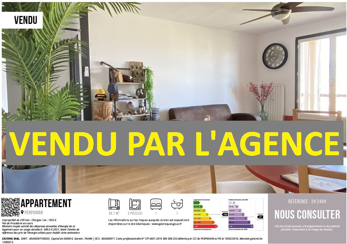 Appartement  T2 à vendre Perpignan 66000