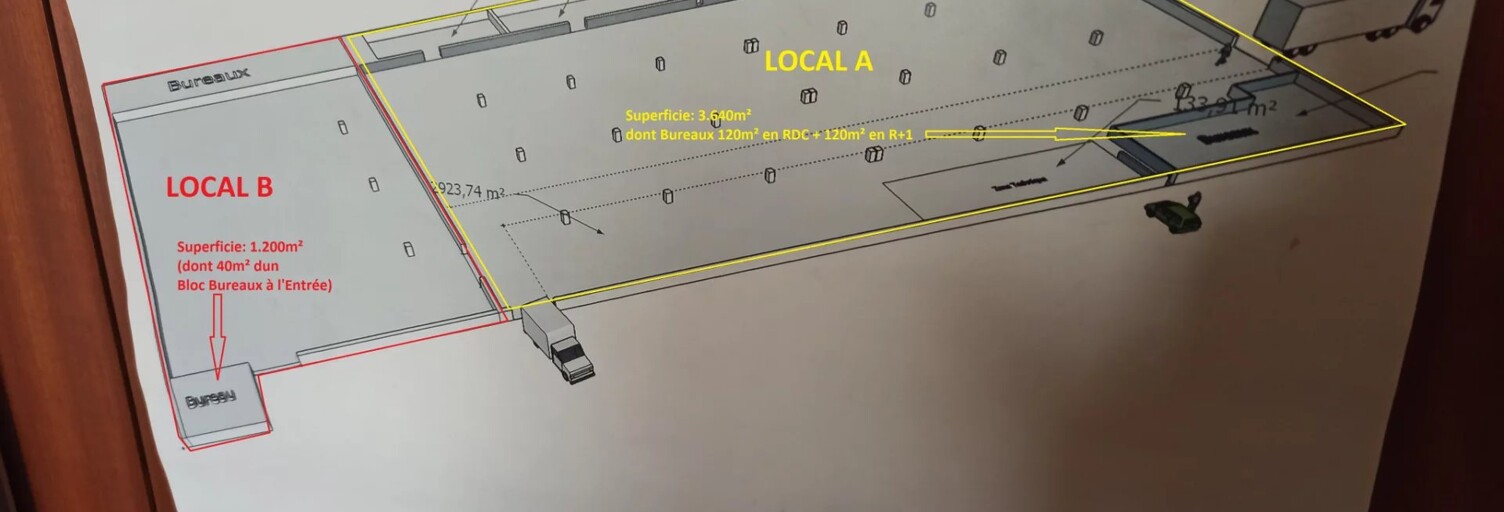 Commerce  1200 m² à louer à Guéret (23000)