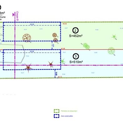 Terrain 452 m²