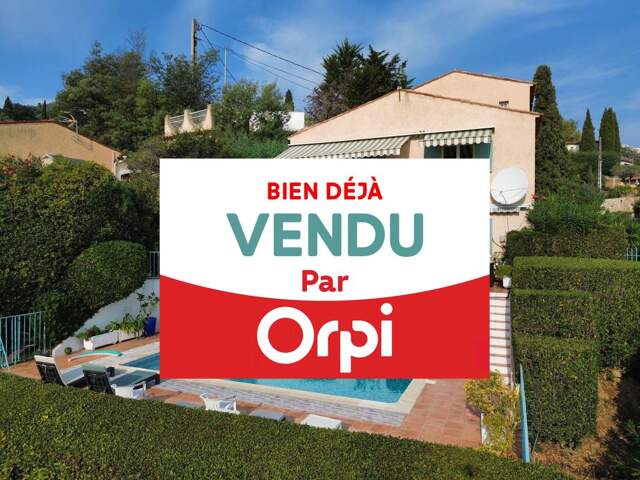 SUR LES COLLINES DE MANDELIEU, JOLIE VILLA VUE MER AVEC PISCINE — photo du bien