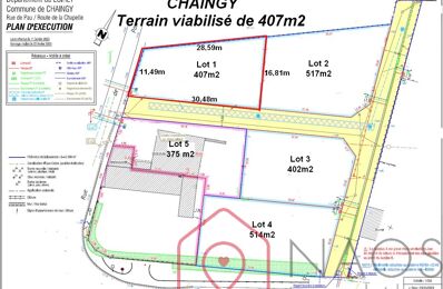 terrain  pièces 407 m2 à vendre à Chaingy (45380)