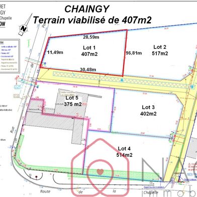 Terrain 407 m²