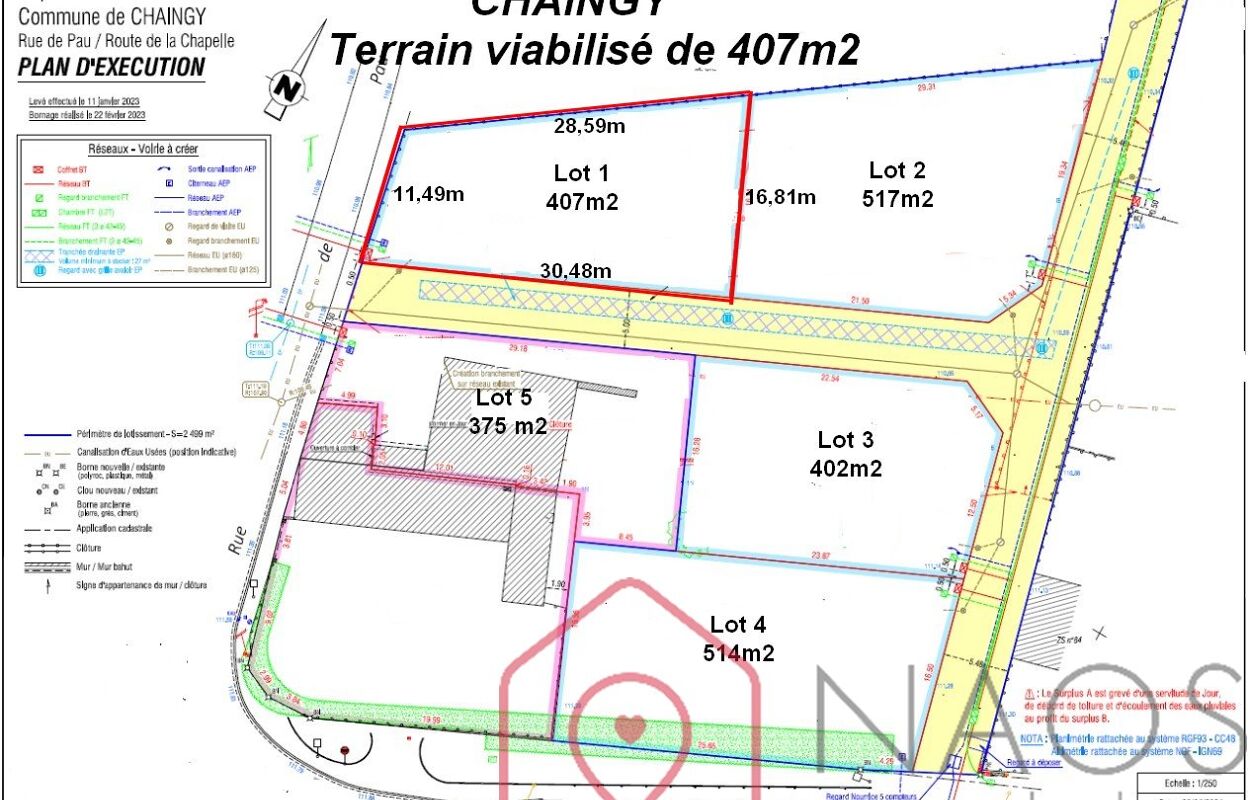 terrain  pièces 407 m2 à vendre à Chaingy (45380)