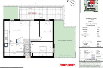 Appartement 3 pièces 434000 €