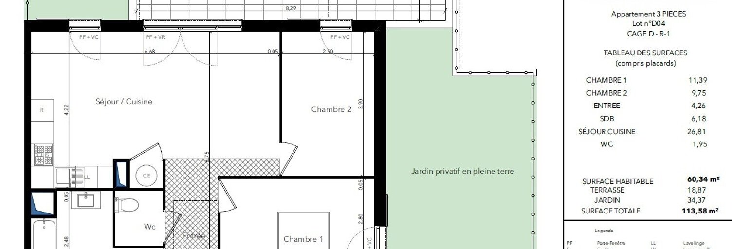 Appartement 3 Pièces 60 m² à vendre à Le Lavandou (83980)