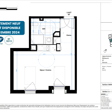 Appartement 1 pièce 32 m²