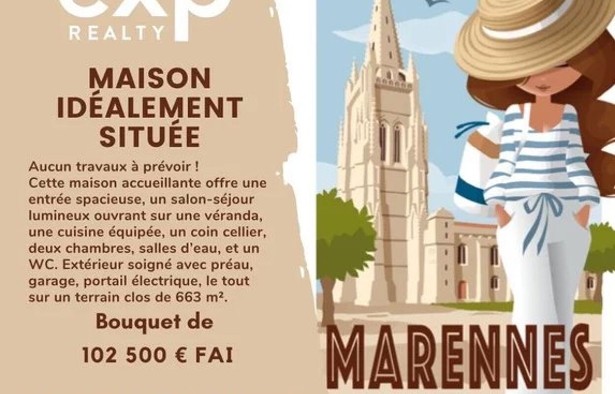 maison 4 pièces 93 m2 à Marennes (17320)