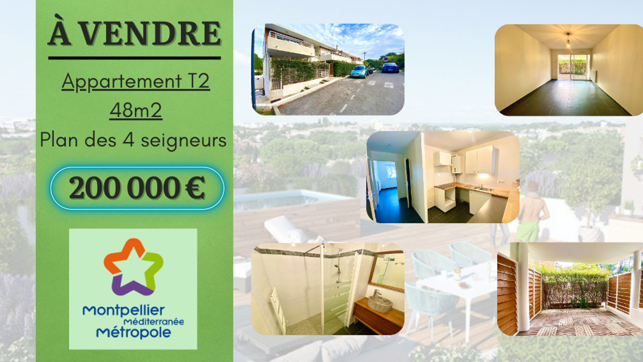 appartement 2 pièces 48 m2 à vendre à Montpellier (34090)