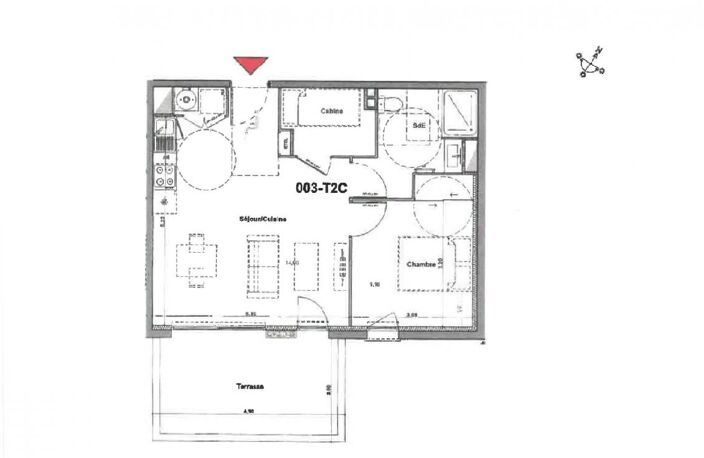 Appartement T2 avec terrasse et place de parking — photo 4