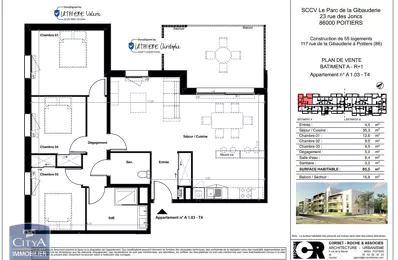 appartement 4 pièces 85 m2 à louer à Poitiers (86000)