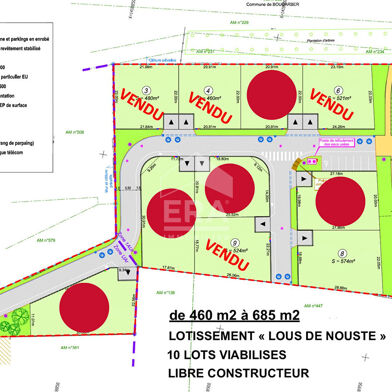 Terrain 574 m²