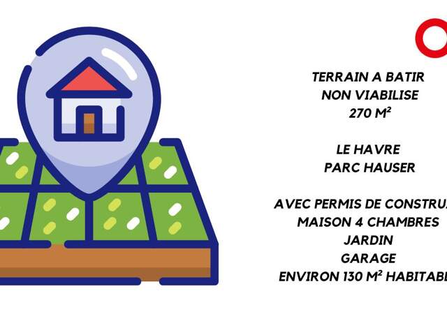 Le havre - Terrain à bâtir avec permis de construire - À Vendre — photo du bien