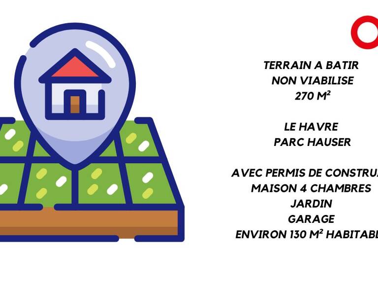 Le havre - Terrain à bâtir avec permis de construire - À Vendre — photo 1