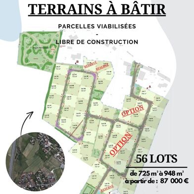 Terrain 725 m²