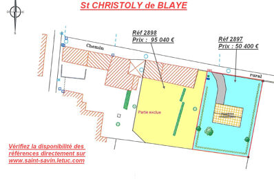 vente terrain 50 400 € à proximité de Saint-Ciers-de-Canesse (33710)