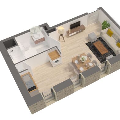 Appartement 1 pièces 263370 €