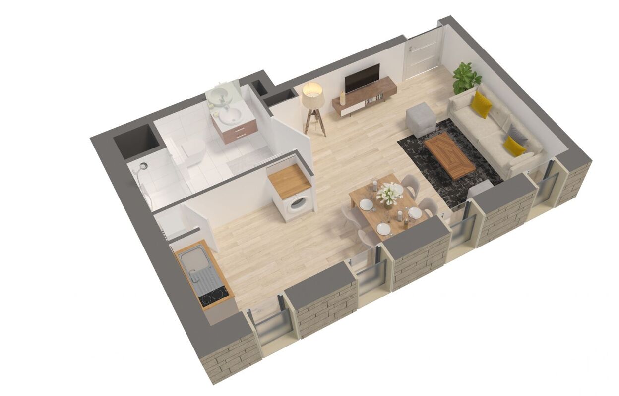 appartement 1 pièces 28 m2 à vendre à Rennes (35000)