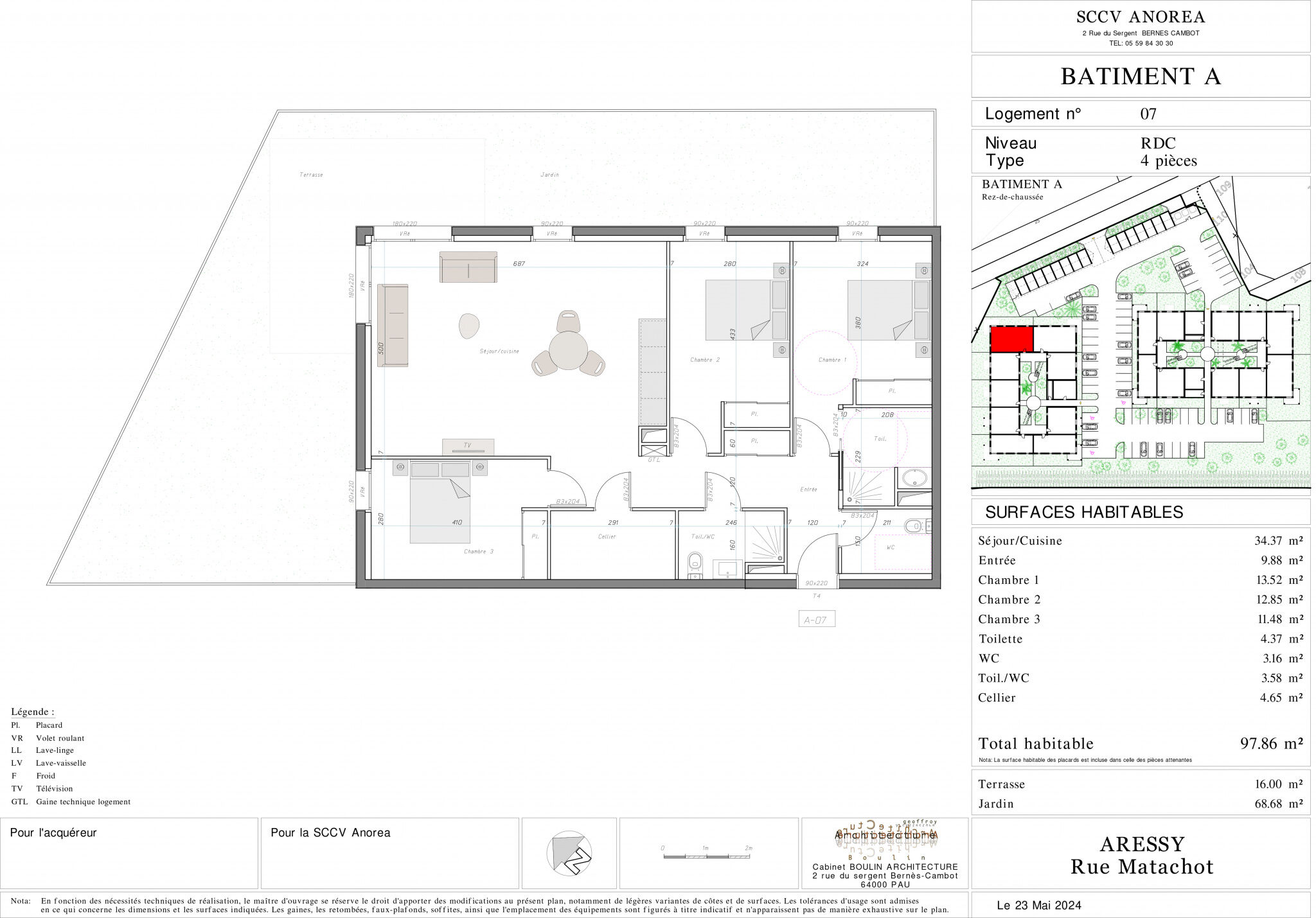 Appartement 4 pièces  à vendre Aressy 64320