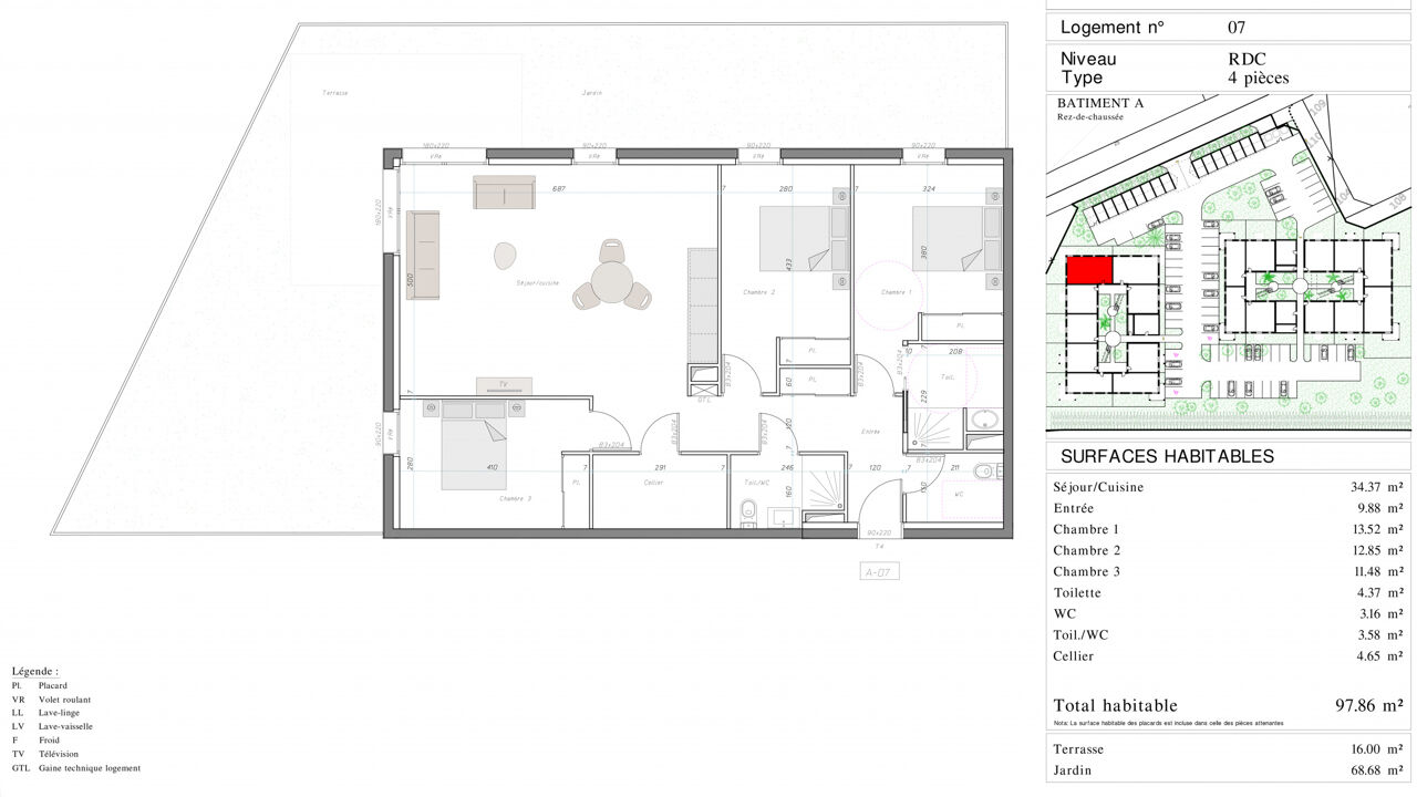 appartement 4 pièces 97 m2 à vendre à Aressy (64320)