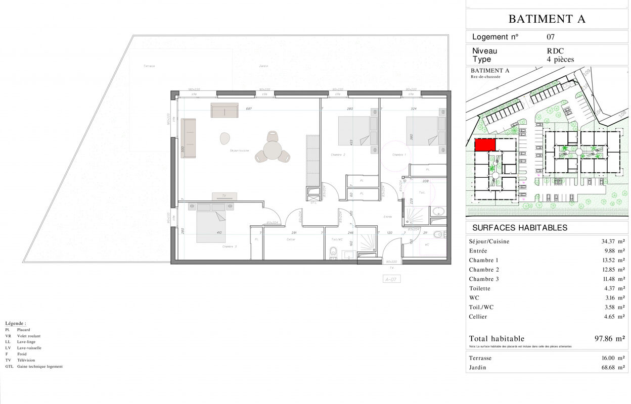 appartement 4 pièces 97 m2 à vendre à Aressy (64320)