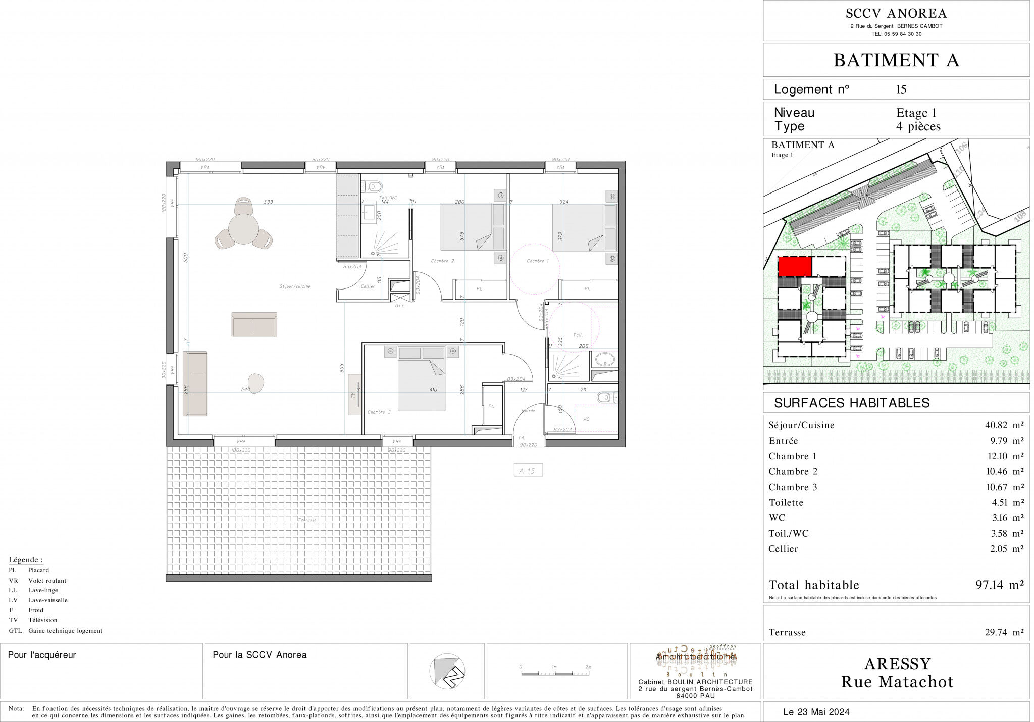 Appartement 4 pièces  à vendre Aressy 64320