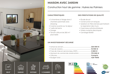 maison 4 pièces 80 m2 à vendre à Hyères (83400)