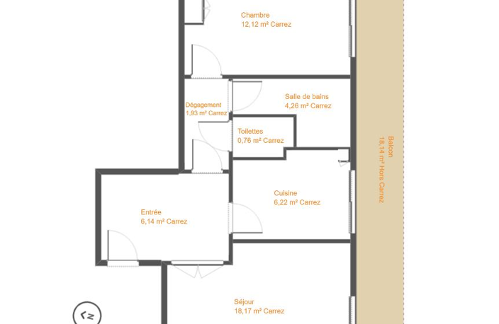 Appartement T2 avec balcon 275 000 € — photo 2