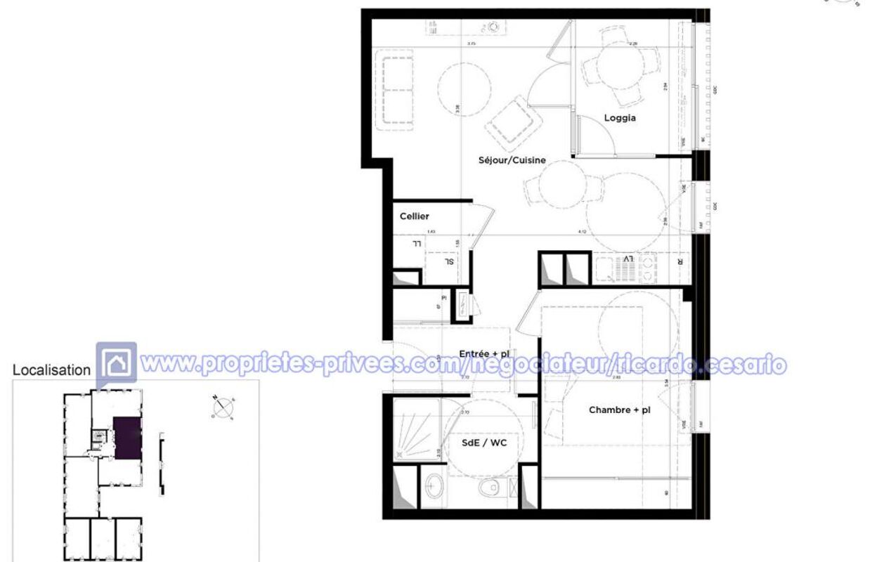 appartement 2 pièces 49 m2 à vendre à Saint-Malo (35400)