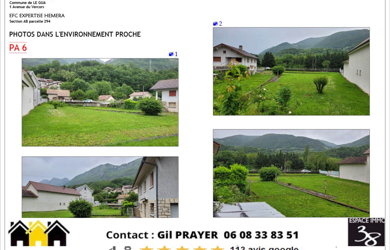 terrain  pièces 306 m2 à vendre à Le Gua (38450)