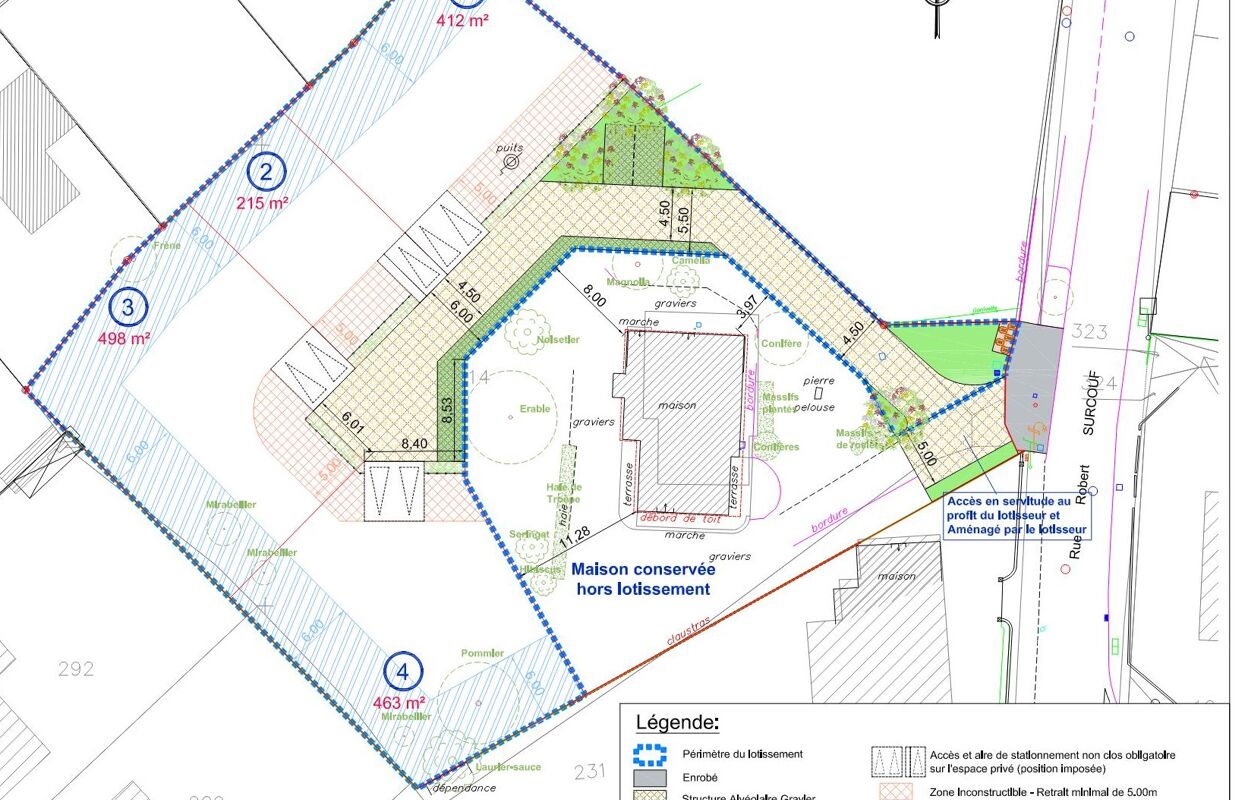 terrain 412 m2 à construire à Couëron (44220)