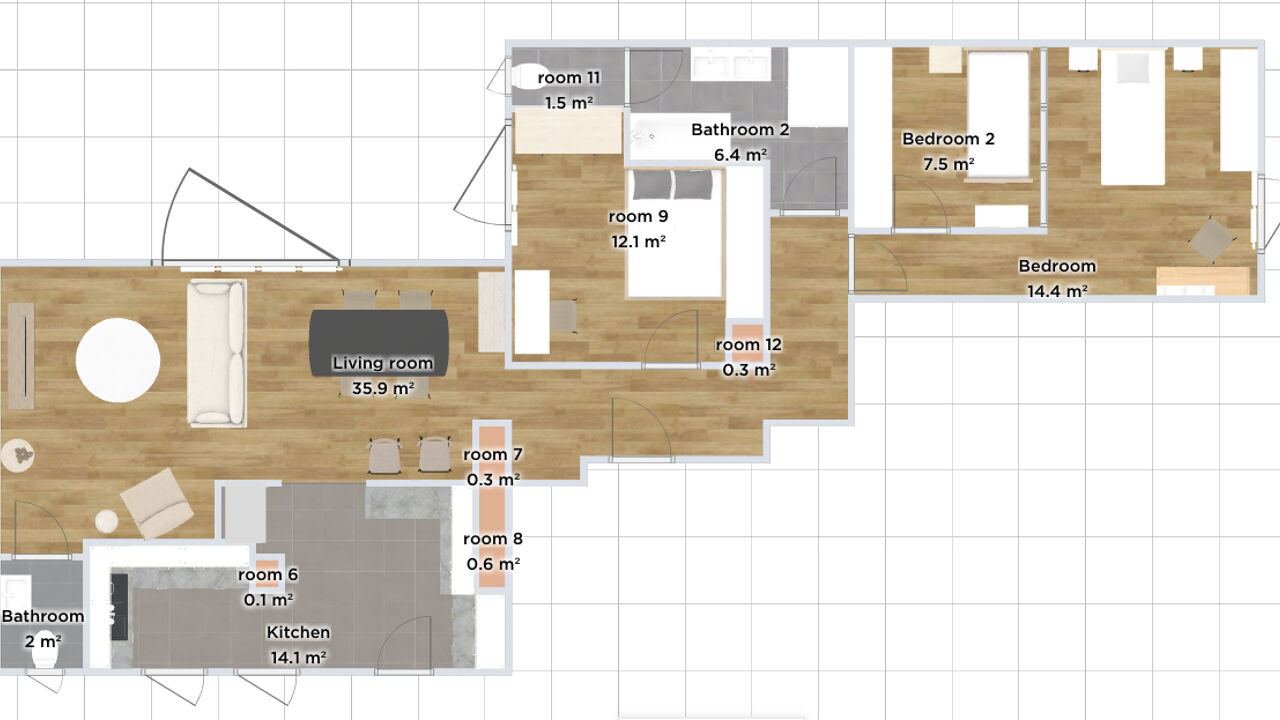 appartement 4 pièces 93 m2 à vendre à Paris 15 (75015)